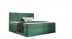 Miló Bútor St6 boxspring ágy, zöld (140 cm) - mindigbutor