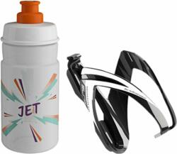 Elite CEO Bottle Cage + Jet Bottle Kit Black Glossy/Clear Orange 350 ml Bidon (0206111)