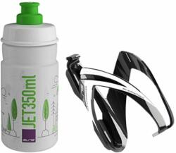 Elite CEO Bottle Cage + Jet Bottle Kit Black Glossy/Clear Green 350 ml Bidon (0206112)