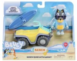 Mini set de joacă Bluey cu figurină - Vehicul de plajă (BLU17549)