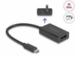 Delock USB 3.0 Type C DisplayPort 1.2/1.2a Átalakító Fekete 15cm 61059 (61059)