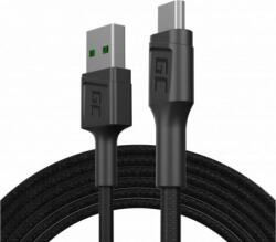 Green Cell PowerStream USB-A apa - MicroUSB-B apa 2.0 Adat és töltő kábel - Fekete (1.2m) (KABGC20)