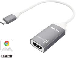 j5create USB 2.0 Type C HDMI 2.0 Átalakító Fehér-Szürke 10cm JCA153G (JCA153G)