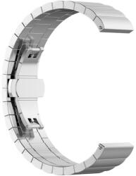 Techsuit Curea pentru Samsung Galaxy Watch 4/5/Active 2 Huawei Watch GT 3 42mm/GT 3 Pro 43mm Techsuit Watchband W012 Silver (5949419079700)