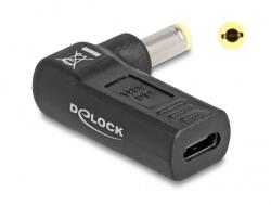 Delock 60011 USB Type-C to 5, 5x2, 5mm L-csatlakozós(90fokos) Laptop notebook töltőfej