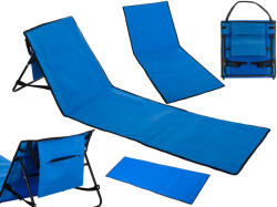 Inlea4Home Covoraș de plajă, șezlong cu spătar rabatabil - 150 x 47 x 48 cm - albastru (IA-KX5393)