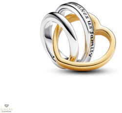 Pandora kéttónusú Mostohaanya összefonódott szívek charm - 763244C00