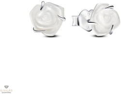 Pandora virágzó fehér rózsa fülbevaló - 293209C01 - ekszer-ora