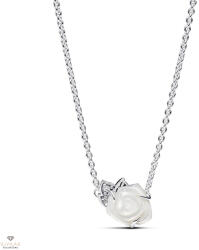 Pandora virágzó fehér rózsa nyaklánc - 393206C01-45 - ekszer-ora