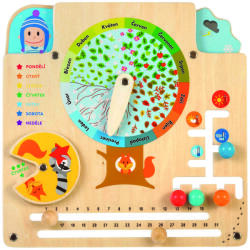 LUCY&LEO - 322 Calendarul naturii - tabla de joc educativ din lemn (4897059893297)