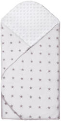 T-tomi - Înfăsat rapid MINKY, alb / stele gri (8594166544765) Lenjerii de pat bebelusi‎, patura bebelusi