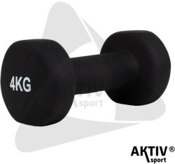 Aktivsport Súlyzó neoprén Aktivsport 4 kg fekete
