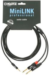 KLOTZ Cablu Y Klotz MiniLink Pro TRS 3, 5 mm - 2x TS 6, 35 mm - 1, 5m (KY5-150)