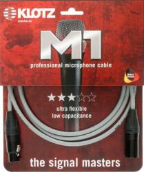 KLOTZ M1 cablu de microfon profesional XLR 3p mum/dad negru conectori Neutrik - 1m (M1FM6N0100)