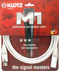 KLOTZ Cablu microfon de studio Klotz M1 - iceRock XLR 3p mum/dad alb Neutrik - 2m (IRFM0200)