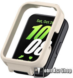  Okosóra műanyag védő tok / keret - BÉZS - beépített adapterrel, bármilyen 12mm-es teleszkópos szíjjal használható - SAMSUNG Galaxy Fit3 (SM-R390)