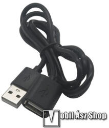 UNIVERZÁLIS USB APA / USB ANYA hosszabbító kábel - FEKETE - USB 2.0 ANYA / USB 2.0 APA csatlakozó, 1m hosszú kábel