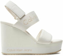 Calvin Klein Jeans Szandál Calvin Klein Jeans Wedge Sandal Webbing In Mr YW0YW01360 Off White 01S 36 Női