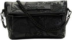 Desigual fekete virágos női oldaltáska (24SAXP712000U)