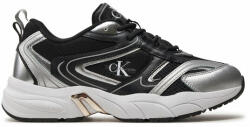 Calvin Klein Sneakers Calvin Klein Jeans Retro Tennis Low Lace Mh Ml Mr YW0YW01381 Black/Silver 0GN
