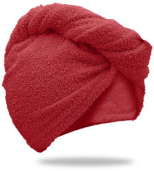 Prosop turban rosu cu uscare rapida