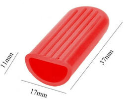 Hosszított roller kitámasztó védőkupak - piros