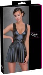 Cottelli Collection - rakott ruha, övvel (fekete) [S]