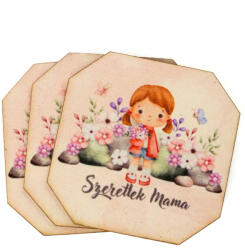 Nyomtatott dekorkarton- Szeretlek mama tábla 3db - kosarbolt