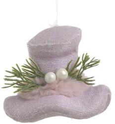 INART Set 4 ornamente pentru brad Hat Pink 9 x 8 cm (2-70-084-0072)