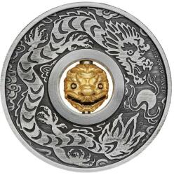  Year of the Lunar Dragon forgó bűbáj - 1 Oz - ezüst gyűjtői érme