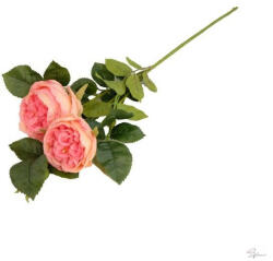  Selyemvirág angol rózsa ág 62cm rózsaszín (DD67110)