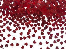 PartyDeco Inimi de confetti, rosu, 5mm, 30g (KONS14)