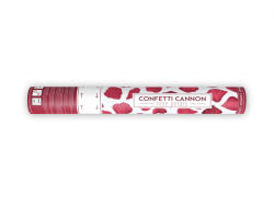 PartyDeco Tun de confetti cu petale de trandafiri, rosu inchis, 40cm (TUKP40-082)