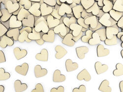 PartyDeco Inimi de confetti din lemn, 2x2cm (1 buc. 50 buc. ) (KONS2-100)