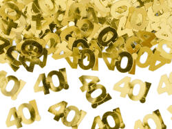 PartyDeco Confetti metalic, numarul 40, 15g (KONS35-40-019ME)