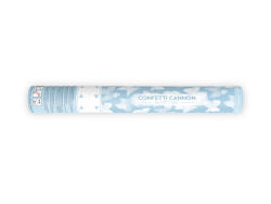 PartyDeco Tun de confetti cu fluturi, alb, 40cm (TUKBT40)