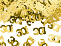 PartyDeco Confetti metalic, numarul 30, 15g (KONS35-30-019ME)