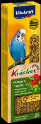 Vitakraft Kracker Dupla Rúd (gyógynövény, paprika) - kiegészítő eleség Hullámos papagáj részére (60g)