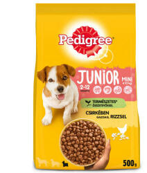 PEDIGREE Junior Mini Szárazeledel - (Csirkehús, rizs) kölyök kutyák részére (500g)