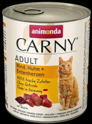 Animonda Carny Adult (marha, csirke, kacsaszív) konzerv - Felnőtt macskák részére (800g)