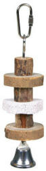 TRIXIE Gnawing Wood with Lava Stone - játék (csőrkoptató) díszmadarak részére (16cm)