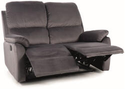 SIGNAL MEBLE Canapea cu scaune rabatabile SPENCER 2 CATIFEA BLUVEL GRI (SPENCER2VSZ)