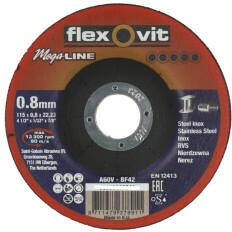 FlexOvit Mega Line vágókorong 115x0, 8mm Inox