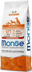 Monge Puppy&Junior All Breeds Monoprotein kacsa-rizs-burgonya száraztáp kutyának 12kg - pegazusallatpatika