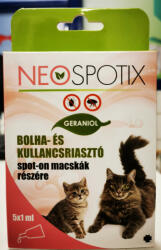 Neospotix spot on bolha- és kullancsriasztó macska 5x1ml - pegazusallatpatika