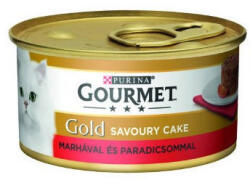 Gourmet Gold Savoury Cake marha, paradicsom nedvestáp macskák részére 85g - pegazusallatpatika