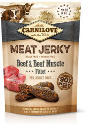 CARNILOVE Meat Jerky Snack Beef with Beef Muscle Fillet - marha filé- jutalomfalat kutyák részére 100g