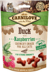 CarniLove Cat Crunchy Snack Duck & Raspberries (kacsa-málna) 50g - pegazusallatpatika