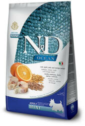 N&D Ocean adult mini cod, spelt, oats & orange (tőkehal, tönköly, zab & narancs) száraz kutyatáp 7kg