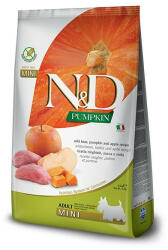 N&D Grain Free Pumpkin adult mini wild boar, pumpkin & apple (vaddisznó & alma sütőtökkel) száraz kutyatáp 2, 5kg